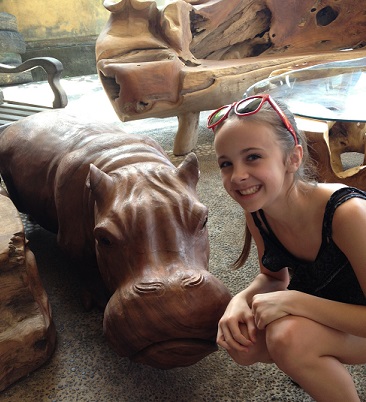 wood hippo